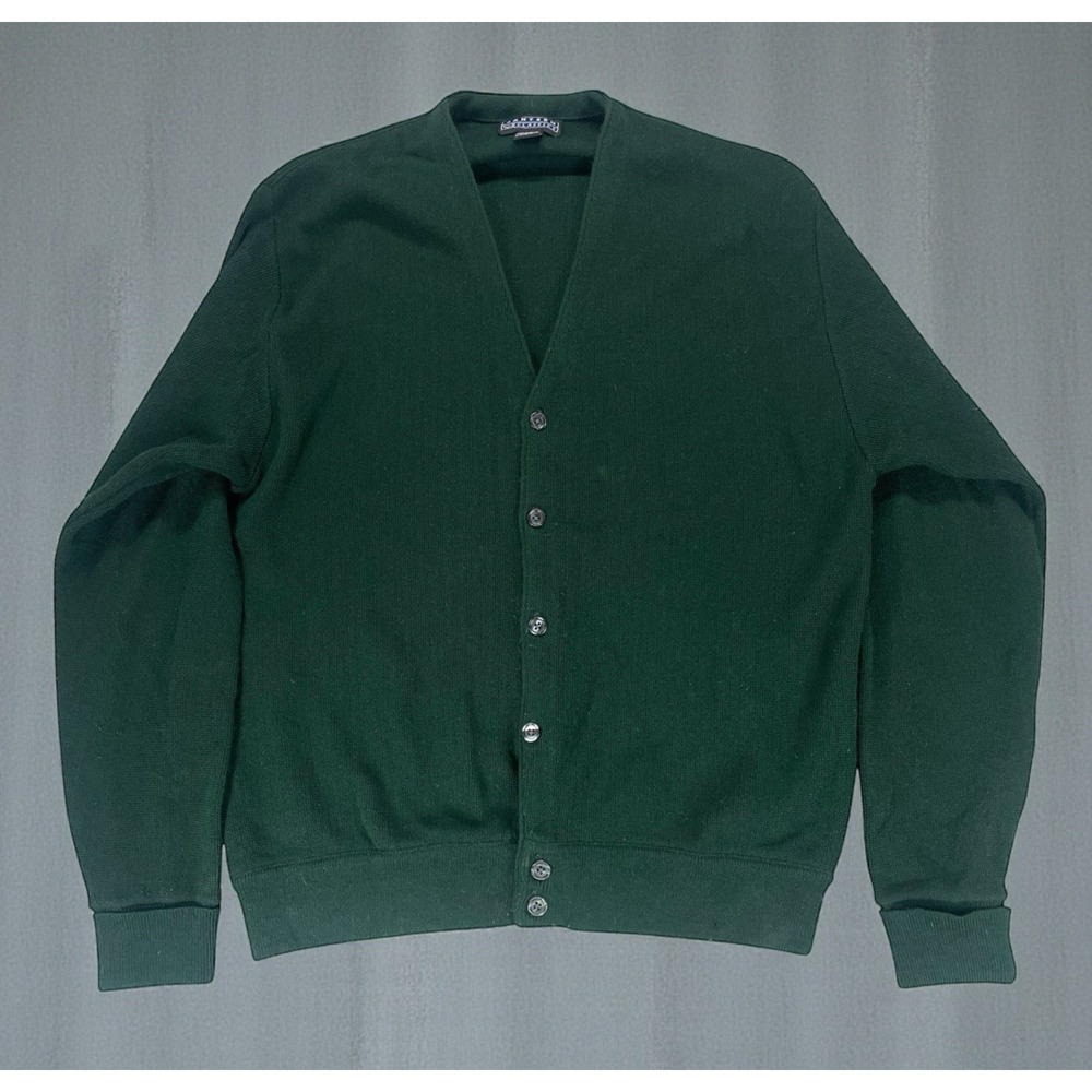 VTG 70s Jantzen Cardigan Sweater Men’s XL Grunge Kurt Kobain Grandpacore Grandpa